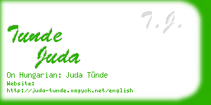 tunde juda business card